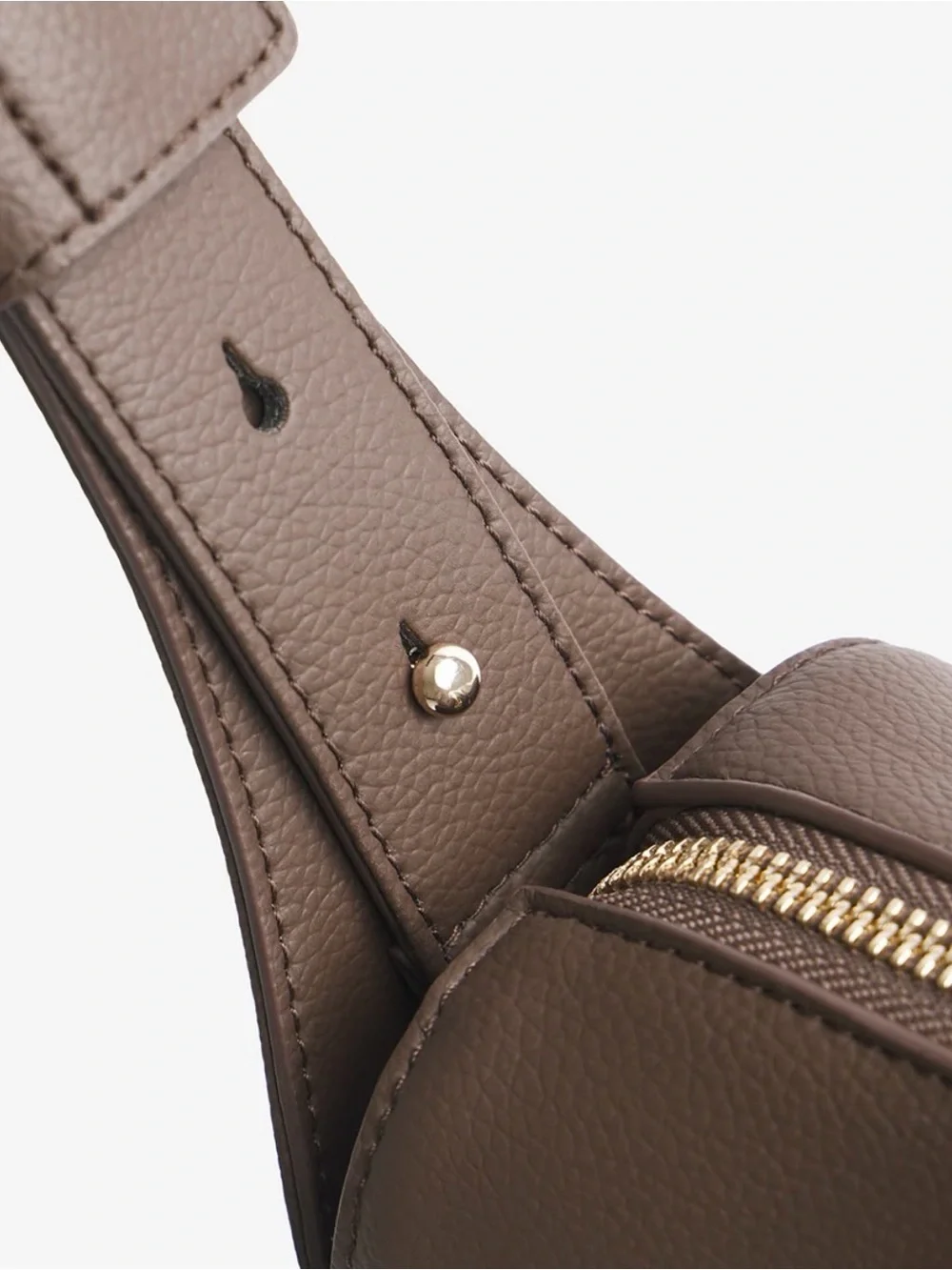 Mina Baie Chocolate Brown Leather Stroller Caddy Vegan Bag
